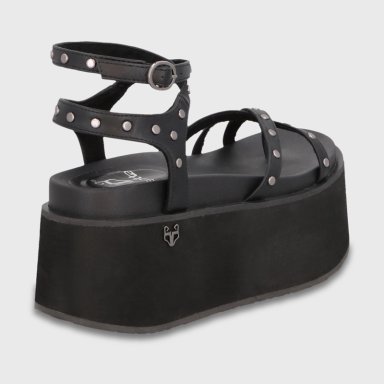 SANDALIA PLATAFORMA NEGRA MUJER 35188 GOTTA - 5