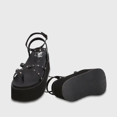 SANDALIA PLATAFORMA NEGRA MUJER 35188 GOTTA - 7