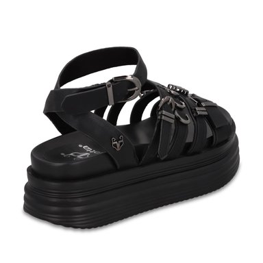 SANDALIA PLATAFORMA NEGRA MUJER 1571C - 5