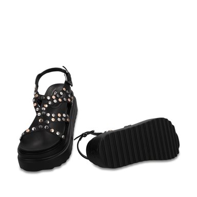 SANDALIA PLATAFORMA NEGRA MUJER 25236 - 7