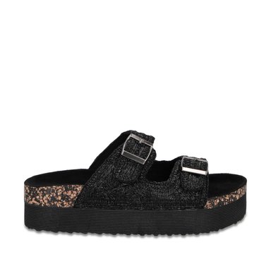 SANDALIA PLATAFORMA NEGRO MUJER 65951 - 2