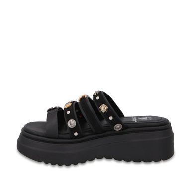 SANDALIA PLATAFORMA NEGRA MUJER 55924 - 4