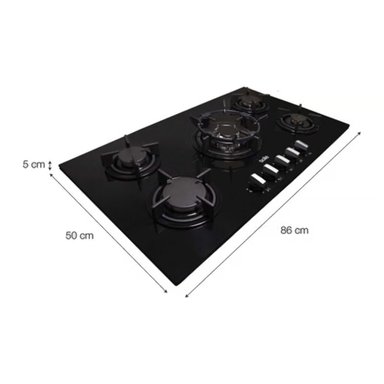 COCINA MESA ELÉCTRICA SOLE 5 HORNILLAS EMPOTRABLE A GAS SOLCO033 - 2
