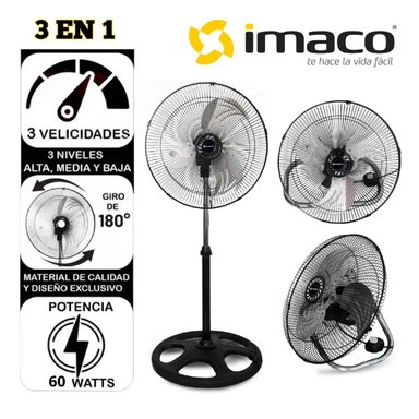 VENTILADOR 3 EN 1 IMACO FSM2060 20' 60W OSCILANTE