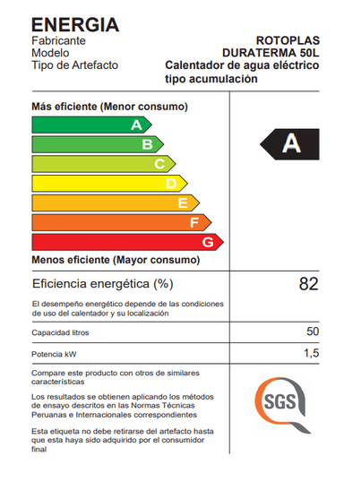 TERMA DE ACUMULACIÓN ROTOPLAS DURATERMA 50LT - 5