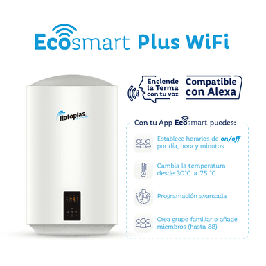 TERMA DE ACUMULACION ROTOPLAS 1500W ECOSMART PLUS WIFI 50LT - 2
