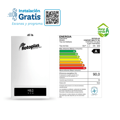 TERMA A GAS ROTOPLAS 18 KW CONFORT MAX 10L GN - 6
