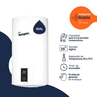 TERMA ELÉCTRICA ROTOPLAS ACUMULACIÓN DIGI 100L
