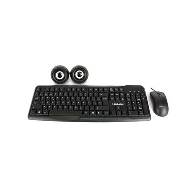 COMBO TECLADO WINDOWS HALION MOUSE Y PARLANTE OFFICE HA-KIT45 - 1