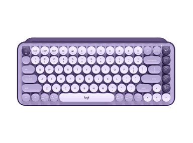 TECLADO PC MAC WINDOWS IOS BLUETOOTH INALÁMBRICO LOGITECH MECÁNICO POP KEYS LAVANDA - 1