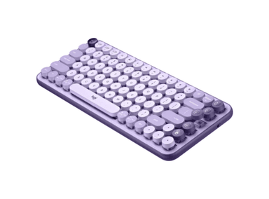 TECLADO PC MAC WINDOWS IOS BLUETOOTH INALÁMBRICO LOGITECH MECÁNICO POP KEYS LAVANDA - 2