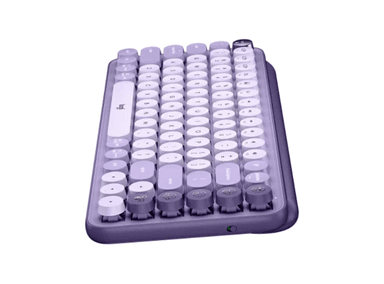 TECLADO PC MAC WINDOWS IOS BLUETOOTH INALÁMBRICO LOGITECH MECÁNICO POP KEYS LAVANDA - 4