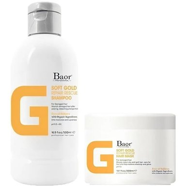 SHAMPOO BAOR PROFESSIONAL REPARADOR + MASCARILLA G SOFT GOLD