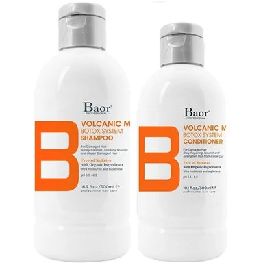 SHAMPOO BAOR PROFESSIONAL HIDRATANTE POST BOTOX + ACONDICIONADOR B VOLCANIC MUD