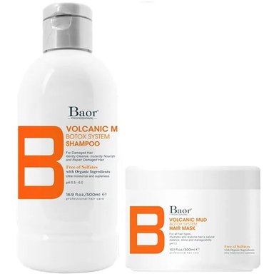 SHAMPOO BAOR PROFESSIONAL HIDRATANTE POST BOTOX + MASCARILLA B VOLCANIC MUD