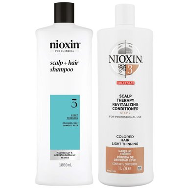 SHAMPOO NIOXIN EMPHASENXS3009 1000ML DENSIFICADOR + ACONDICIONADOR CABELLO TEÑIDO 3