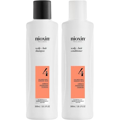 SHAMPOO NIOXIN EMPHASENXS4004 DENSIFICADOR 300ML + ACONDICIONADOR CABELLO TEÑIDO 4