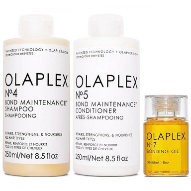 SHAMPOO OLAPLEX EMPHASEOLPX024 REPARADOR + ACONDICIONADOR + ACEITE N°4 + N° 5 + N°7