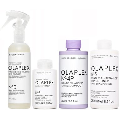 SET TRATAMIENTO CAPILAR OLAPLEX EMPHASEOLPX026 RUBIO N°0 + N°3 + N°4P + N°5 - 1