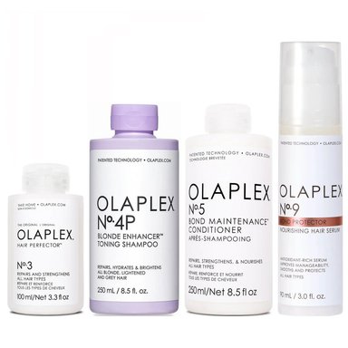 SET TRATAMIENTO CAPILAR OLAPLEX EMPHASEOLPX045 RUBIO N°3 + N°4P + N°5 + N°9