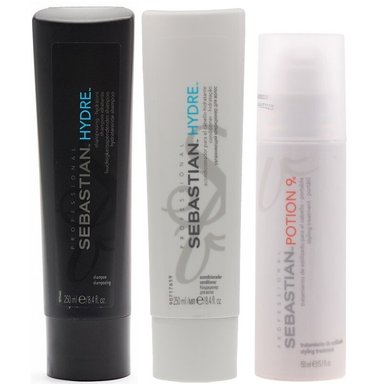 SHAMPOO SEBASTIAN EMPHASESEBHD013 250ML HIDRATANTE + ACONDICIONADOR + POTION 9 HYDRE