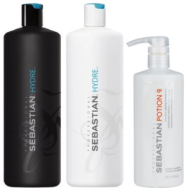 SHAMPOO SEBASTIAN EMPHASESEBHD017 1000ML HIDRATANTE + ACONDICIONADOR + POTION 9 HYDRE
