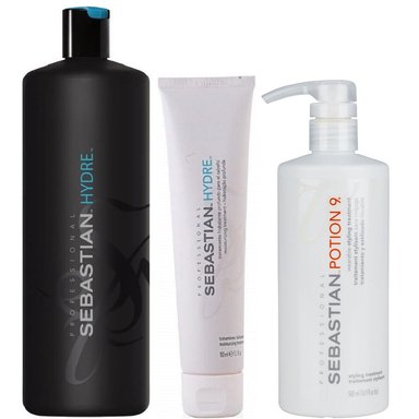 SHAMPOO SEBASTIAN EMPHASESEBHD023 1000ML HIDRATANTE + MASCARILLA + POTION9 HYDRE