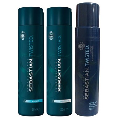 SHAMPOO SEBASTIAN EMPHASESEBTW012 250ML RIZOS + ACONDICIONADOR + MOUSSE TWISTED
