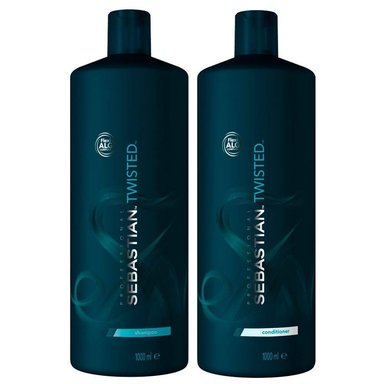 SHAMPOO SEBASTIAN EMPHASESEBTW016 RIZOS 1000ML + ACONDICIONADOR 1000ML TWISTED - 1