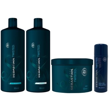 SHAMPOO SEBASTIAN EMPHASESEBTW023 1000ML + ACONDICIONADOR + MASCARILLA + CREMA TWISTED