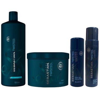 SHAMPOO SEBASTIAN EMPHASESEBTW033 1000ML + MASCARILLA + CREMA + MOUSSE TWISTED