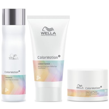 SHAMPOO WELLA PROFESSIONALS EMPHASEWPCM006 CABELLO TEÑIDO + ACONDICIONADOR +MASCARILLA WELLA COLOR MOTION