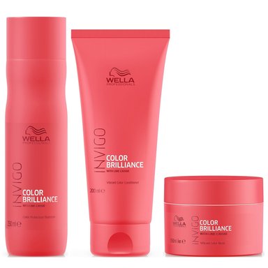 SHAMPOO WELLA PROFESSIONALS EMPHASEWPIB011 250ML + ACONDICIONADOR + MASCARILLA WELLA INVIGO BRILLIANCE