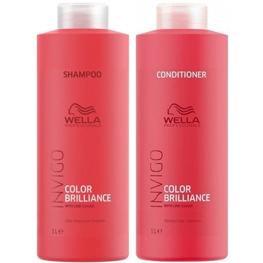 SHAMPOO WELLA PROFESSIONALS EMPHASEWPIB015 1000ML + ACONDICIONADOR 1000ML WELLA INVIGO BRILLIANCE