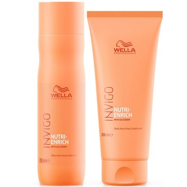 SHAMPOO WELLA PROFESSIONALS EMPHASEWPIE010 250ML + ACONDICIONADOR 200ML WELLA INVIGO NUTRI ENRICH