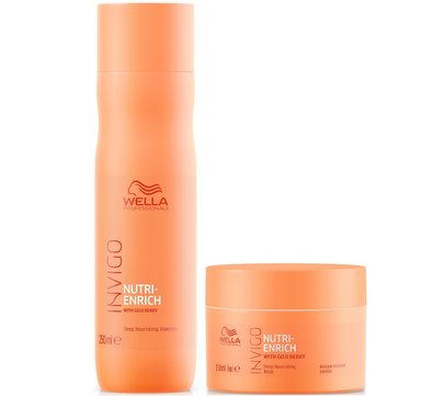 SHAMPOO WELLA PROFESSIONALS EMPHASEWPIE011 250ML + MASCARILLA 150ML WELLA INVIGO NUTRI ENRICH