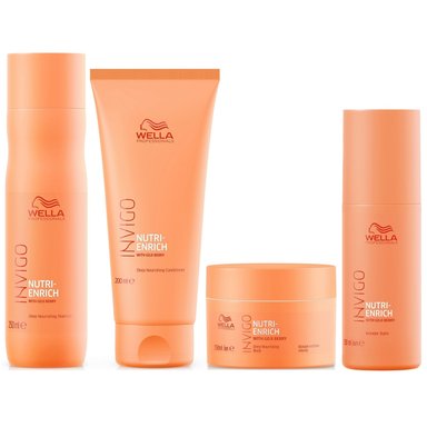 SHAMPOO WELLA PROFESSIONALS EMPHASEWPIE021 + CONDITIONER + MASCARILLA + BÁLSAMO WELLA INVIGO NUTRI ENRICH