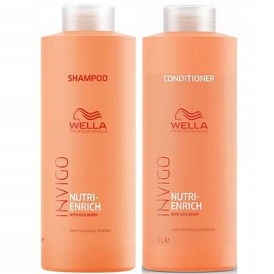 SHAMPOO WELLA PROFESSIONALS EMPHASEWPIE023 1000ML + ACONDICIONADOR 1000ML WELLA INVIGO NUTRI ENRICH