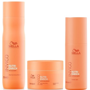 SHAMPOO WELLA PROFESSIONALS EMPHASEWPIE030 250ML + MASCARILLA + BÁLSAMO WELLA INVIGO NUTRI ENRICH