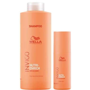SHAMPOO WELLA PROFESSIONALS EMPHASEWPIE038 1000ML NUTRITIVO + BÁLSAMO WELLA INVIGO NUTRI ENRICH
