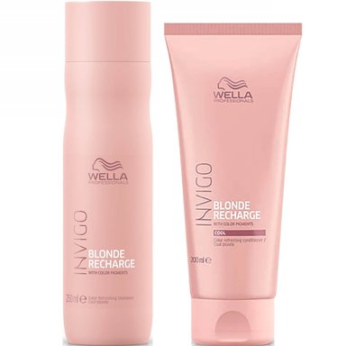 SHAMPOO WELLA PROFESSIONALS EMPHASEWPIR003 250ML + ACONDICIONADOR 200ML WELLA INVIGO BLONDE RECHARGE