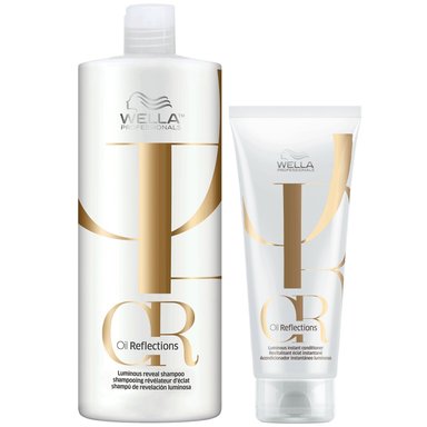 SHAMPOO WELLA PROFESSIONALS EMPHASEWPOR014 1000ML + ACONDICIONADOR 200ML WELLA OIL REFLECTIONS