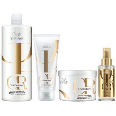 SHAMPOO WELLA PROFESSIONALS EMPHASEWPOR020 1000ML + CONDITIONER +MASCARILLA +ACEITE WELLA OIL REFLECTIONS