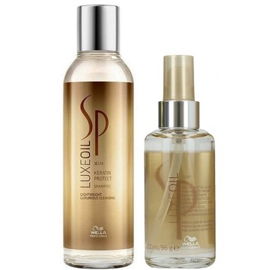SHAMPOO WELLA PROFESSIONALS EMPHASEWSPL014 200ML CON ACEITE ARGÁN + ELIXIR WELLA LUXE OIL KERATIN