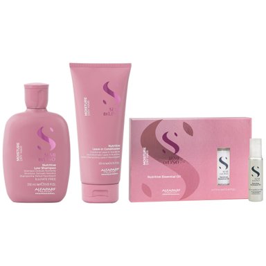 SHAMPOO ALFAPARF MILANO EMPHASEASDLN015 250ML NUTRITIVO + ACONDICIONADOR + AMPOLLAS MOISTURE