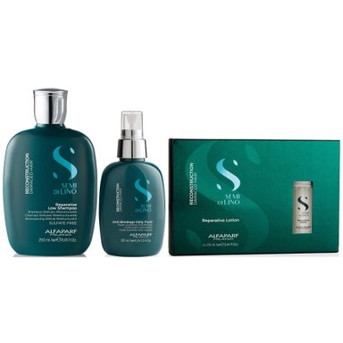 SHAMPOO SIN SAL ALFAPARF MILANO EMPHASEASDLR015 250ML + SPRAY + AMPOLLAS RECONSTRUCTION