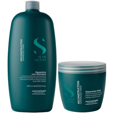 SHAMPOO ALFAPARF MILANO EMPHASEASDLR020 1000ML REPARADOR SIN SAL + MASCARILLA RECONSTRUCTION