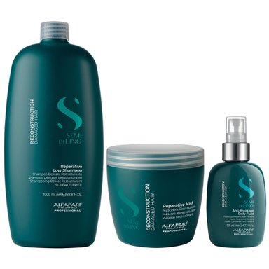 SHAMPOO SIN SAL ALFAPARF MILANO EMPHASEASDLR024 1000ML + MASCARILLA + SPRAY RECONSTRUCTION