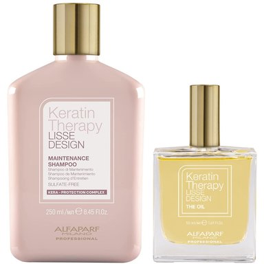 SHAMPOO ALFAPARF MILANO EMPHASEAMKT009 POST ALISADO SIN SAL + ACEITE KERATIN THERAPY - 1