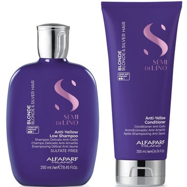 SHAMPOO SIN SAL ALFAPARF MILANO EMPHASEASDLB003 + ACONDICIONADOR CABELLO RUBIO BLONDE - 1